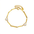 Shangjie OEM Pulseras Fashion Danity Bamboo Chain Chain Bracelets Bijoux Bracelet coeur en acier en acier en acier inoxydable